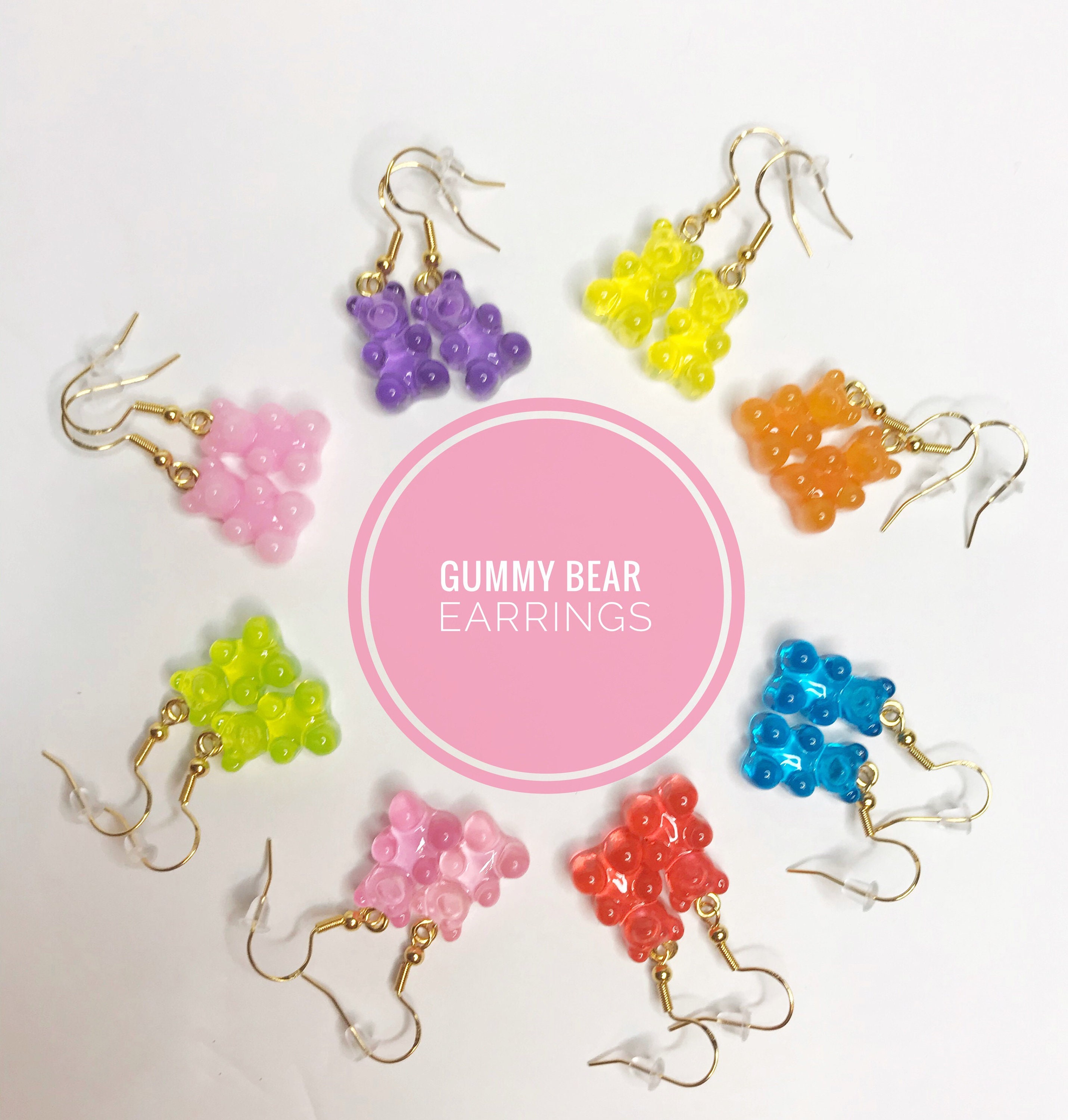 Gummy Bear Hair Clips Gummy Bear Earrings Etsy