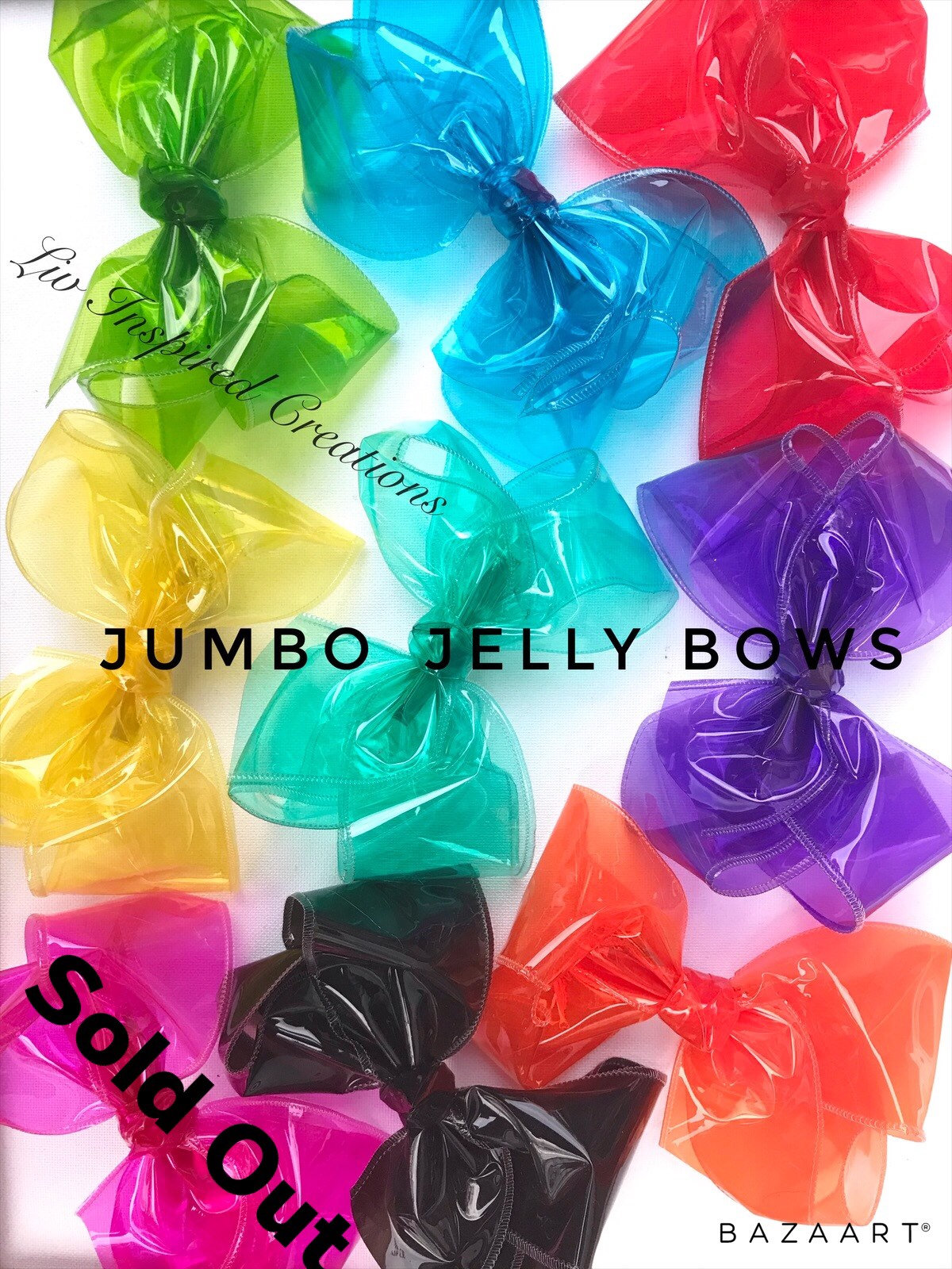 Jelly hair bow. Jumbo bow