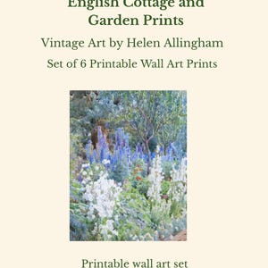 Helen Allingham Victorian Cottage Print Set, English Cottage Garden Wall Art, Vintage Printable Art, Digital Download, Victorian Wall Art