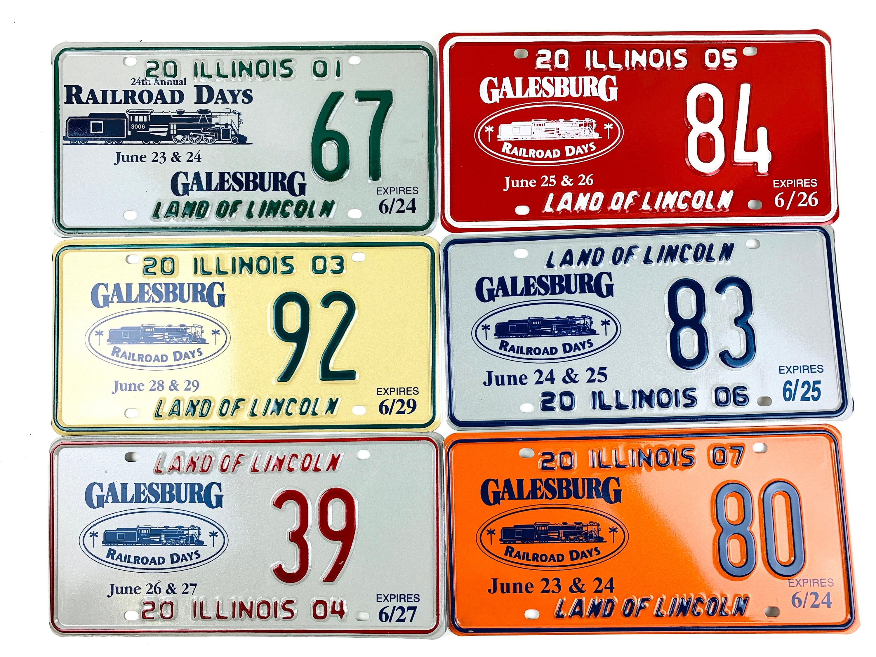 Train Decor on Vintage License Plates For Gift Display Craft Etsy