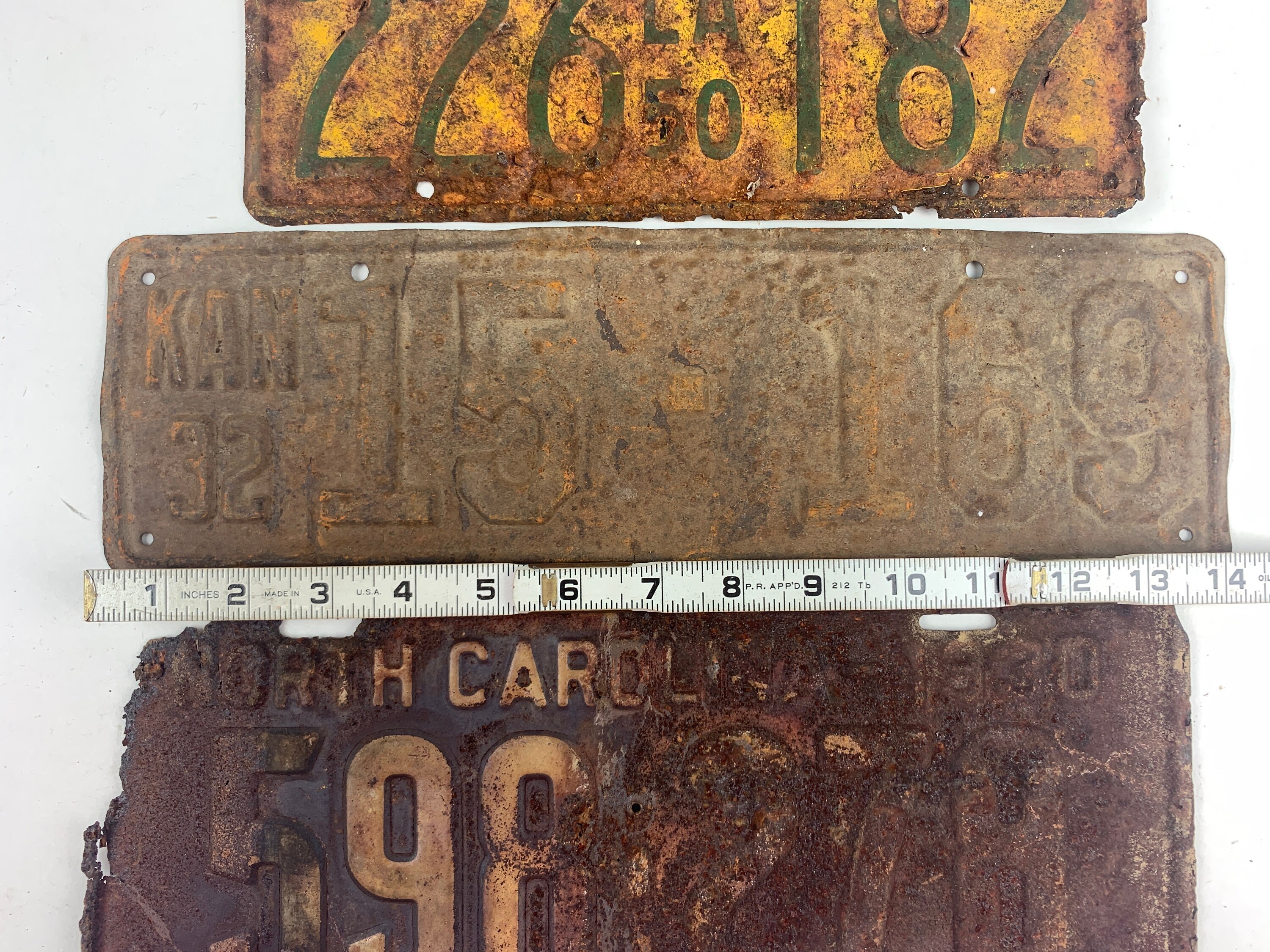 Antique Rusty License Plates Lot of 3 for Very Rustic Decor or Etsy