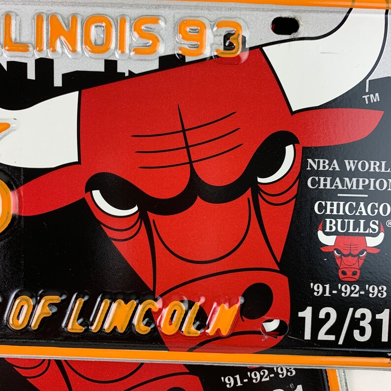 Chicago Bulls Genuine Old License Plates for Sports Displays Etsy