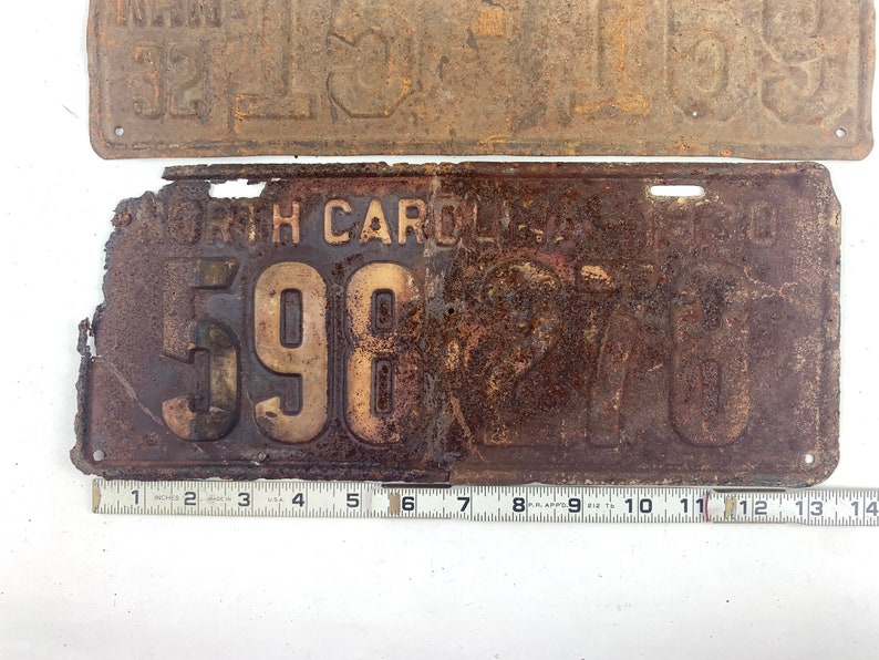 Antique Rusty License Plates Lot of 3 for Very Rustic Decor or Etsy