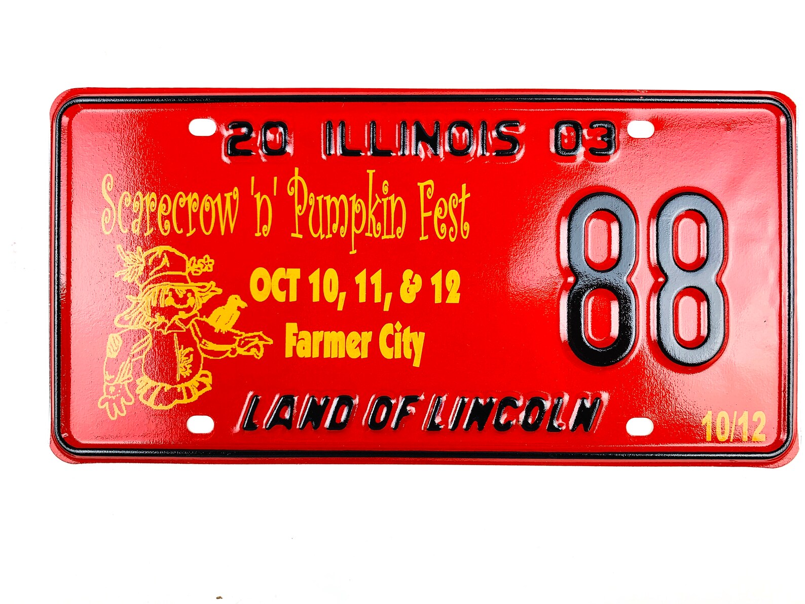 Halloween License Plates With Pumpkins and Scarecrows for Fun Etsy