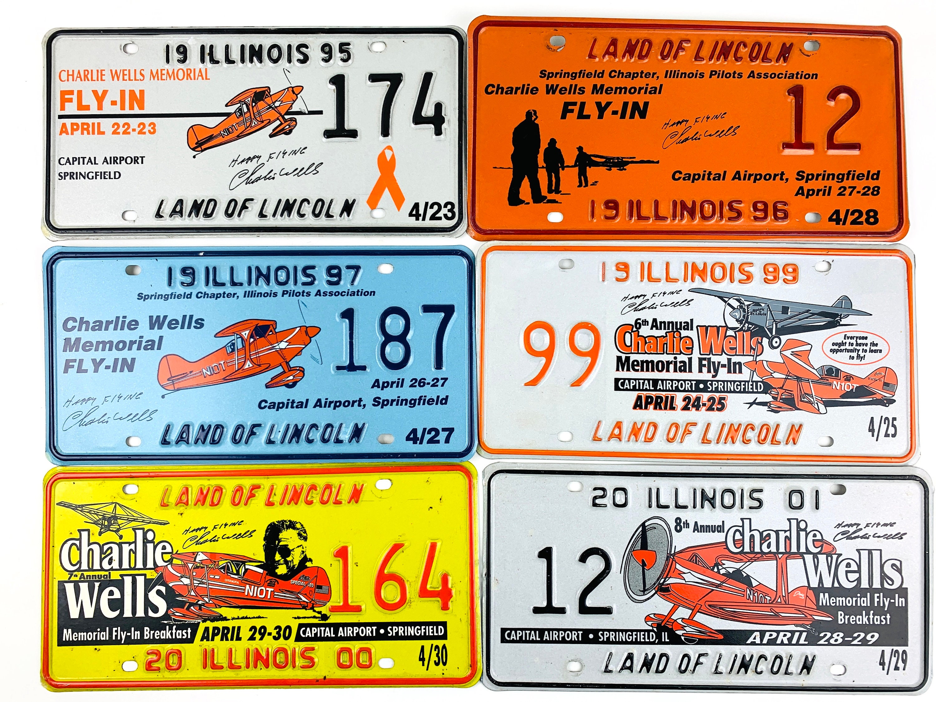Airplane Decor with Vintage License Plates with Airplane Art Etsy