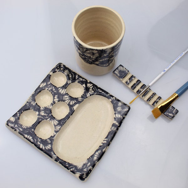 Handmade Ceramic Paint Palette Etsy