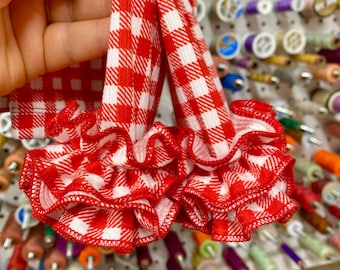 red plaid baby girl leggings, newborn patriotic outfit, toddler ruffle leggings, ruffle girls pants, preemie pants