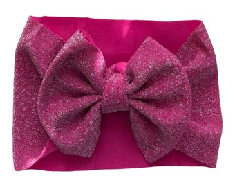 baby girl turban big bow, toddler big bow headband. newborn bows