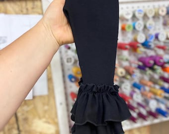 newborn flare  ruffle leggings, preemie clothes, baby girl double ruffles pants, baby shower gifts, Christmas outfit, thanksgiving outfit
