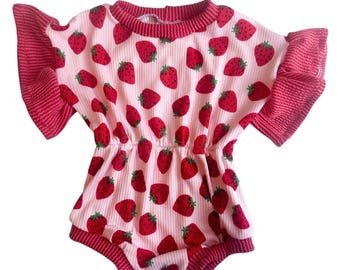 Berry first toddler romper, strawberry bodysuit, strawberry themed birthday,
