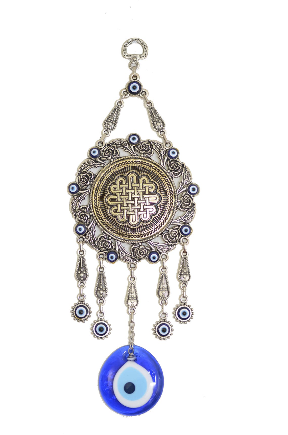 Evil Eye Wall Hanging With Endless Knot Etsy