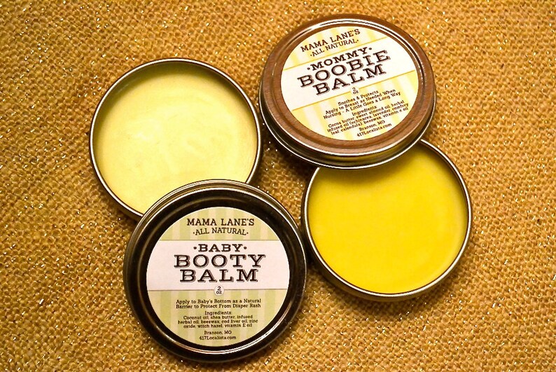 New Mommy Survival Kit Diaper Rash Balm, Nipple Balm, Calm Balm and Kids Vapor Rub zdjęcie 6