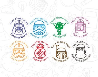 star wars rubber stamps