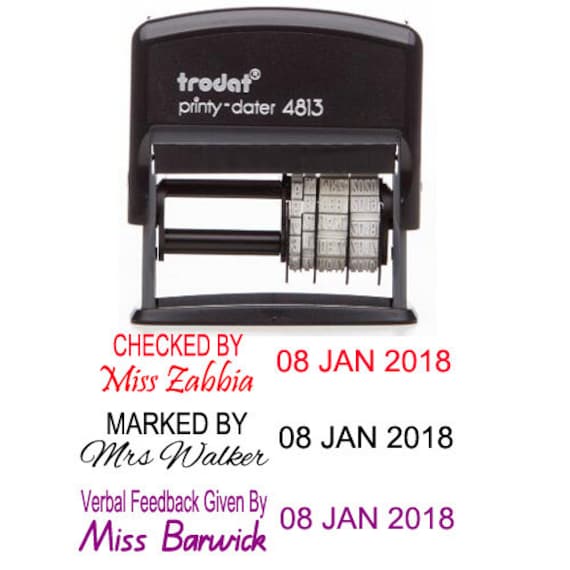 personalized name and date stamp teacher signature stamp custom teacher  name stamp custom teacher name and date stamp teacher gifts stamp