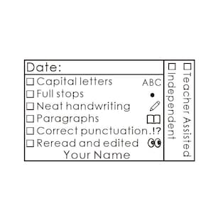 Personalized Teacher Stamp Self-inking Stamp, Teacher writing checklist stamp, checklist stamps,teacher gifts