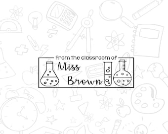 Personalized Teacher library stamps, this book belongs to, from the library, custom teacher library stamp, from the classroom of stamps