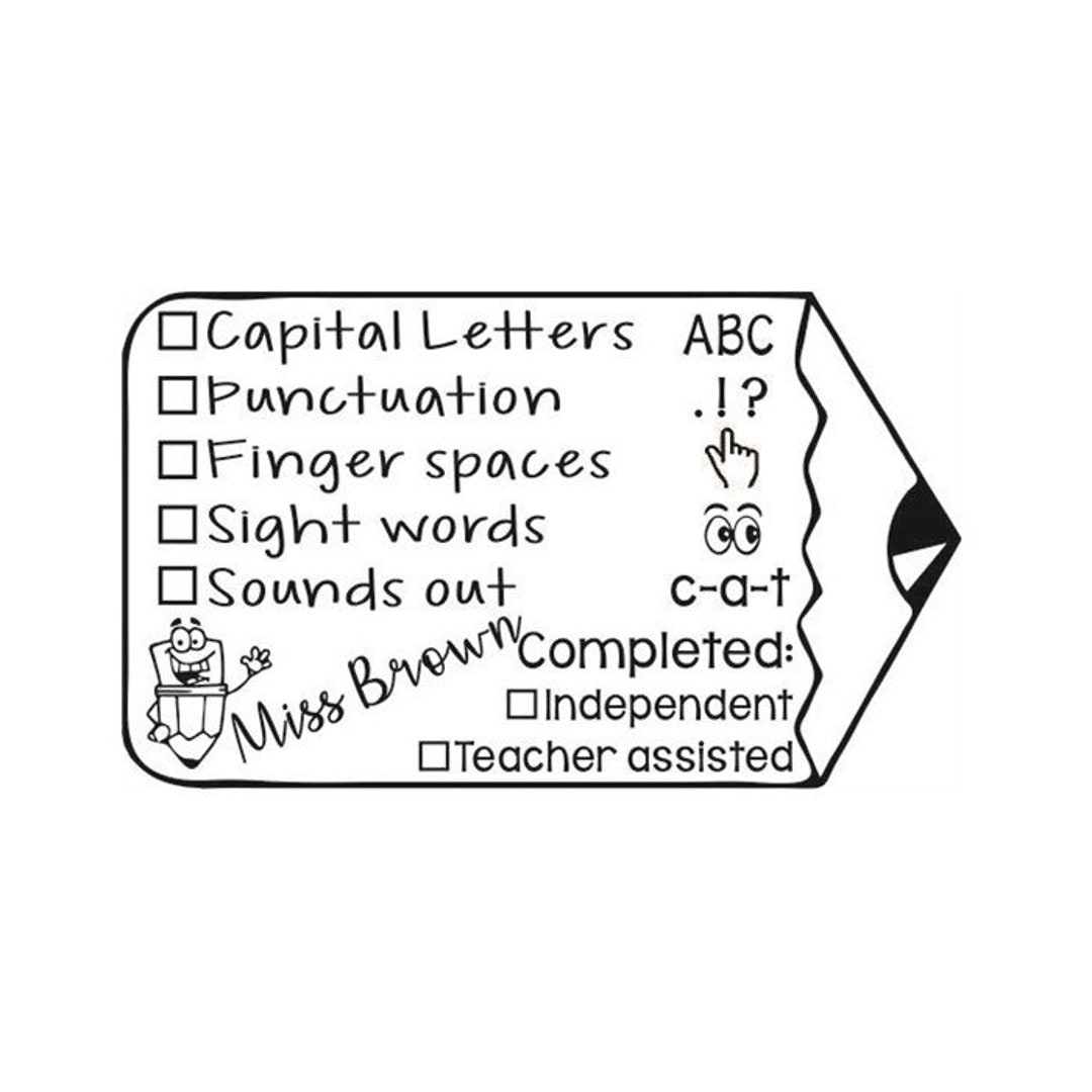 Custom Checklist Stamps,personalized Teacher Stamp Preinked Stamp