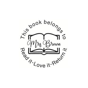 38MM Personalized Library Stamps, teacher library stamp, from the library of stamp, This book belongs to stamp, custom teacher library stamp