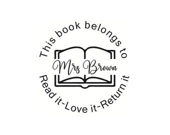 38MM Personalized Library Stamps, teacher library stamp, from the library of stamp, This book belongs to stamp, custom teacher library stamp