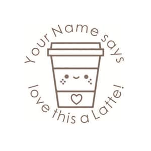 Tampons d'enseignant personnalisés, tampon encreur personnalisé pour enseignant, tampons Latte, tampons J'aime ce latte, cadeau enseignant