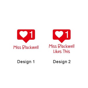 Personalisierter INSTAGRAM LIKE Stempel, Lehrer Stempel, Social Media Like Stempel, Selbstinking Stempel, Lehrer Geschenke Stempel, Lehrer mag Stempel