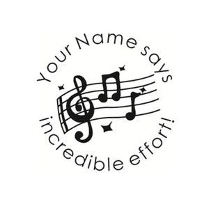 Tampons enseignant personnalisés, tampon encreur personnalisé enseignant, tampons musique, effort incroyable ! tampons d'enseignant