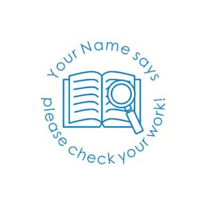 Personalized Teacher Stamp, custom teacher self Inking Stamp, check your work stamps, custom teacher stamps, teacher gift.
