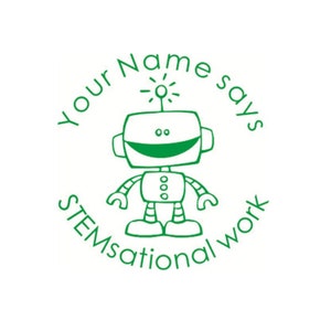 Personalized Teacher Stamps, custom teacher self Inking Stamp, STEMsational Work Stamps,  Science STEM stamps, teacher gift