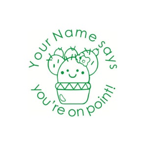 Tampon enseignant personnalisé, tampon encreur personnalisé enseignant, tampons cactus, tampons enseignant personnalisés, vous avez raison, cadeau enseignant.