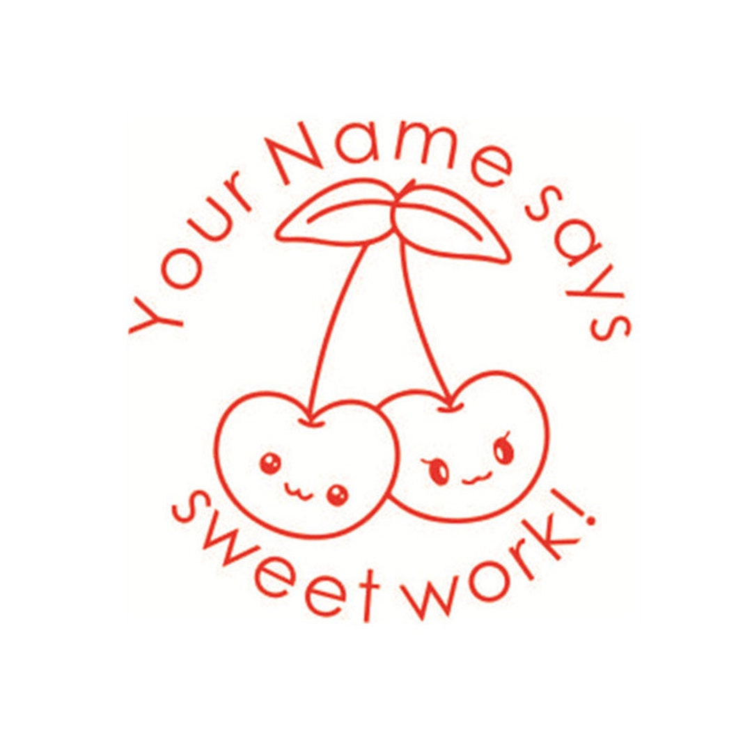 Late! Text Teacher Stamp | Rubber Stamp Champ - View #11