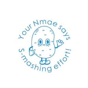 Custom Teacher Stamps, S-mashing effort stamp, custom teacher pre-inked stamps, teacher stamps, gifts for teachers, classroom stamp
