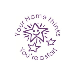 Tampons d'enseignant personnalisés, tampon encreur personnalisé pour enseignant, tampon étoile, cadeaux pour enseignant, vous êtes une star