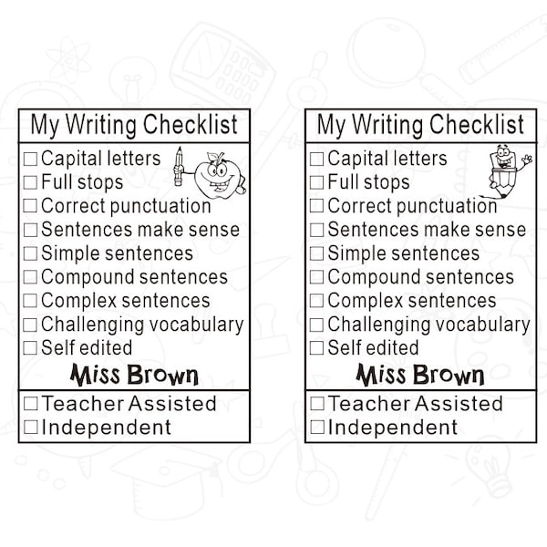 Personalized Teacher Stamp Self-inking Stamp, Teacher writing checklist stamp, checklist stamps,teacher gifts, xmas gift