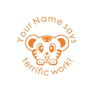 Tampons d'enseignant personnalisés, tampon encreur personnalisé pour enseignant, tampons tigre, tampons de travail formidables, cadeau pour enseignant