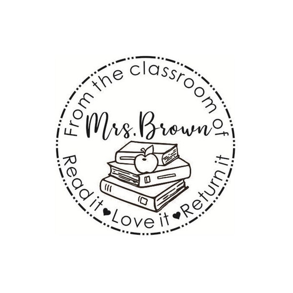 38MM Personalized Library Stamps, teacher library stamps, from the library of stamp, This book belongs to stamp, From the classroom stamps