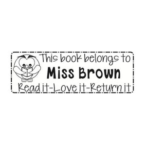 Personalized Teacher library stamps, this book belongs to, from the library, teacher library stamps, from the classroom library stamps