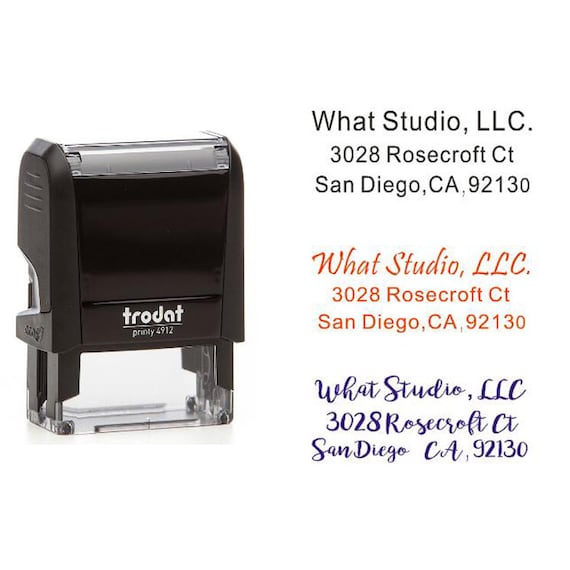 Custom Address Stamp Self Inking, Business Name Stamp