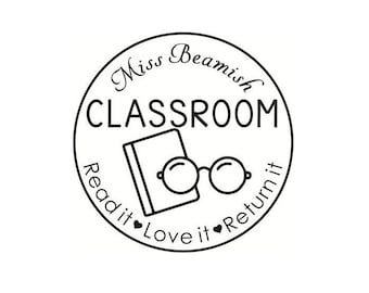 38MM personalisierte Bibliothek Briefmarken, Lehrer Bibliothek Briefmarken, aus der Bibliothek des Stempels, dieses Buch gehört zum Stempel, aus dem Klassenzimmer Briefmarken