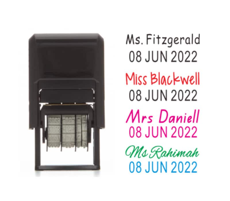 Signature Stamp Stamp With Name 1 Line Name Stamp Signature Stamp  Customizable Stamp Personalized Self-inking Signature Stamps 