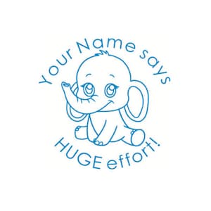 Personalized Teacher Stamp, custom teacher pre-inking Stamp, huge effort stamps , elephant stamps, Custom teacher Stamp, teacher gift,