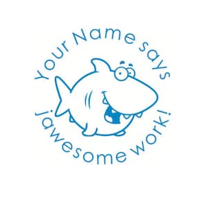 Tampon d'enseignant personnalisé, tampons d'enseignant pré-encrés personnalisés, tampons de requin personnalisés, tampons JAW-esome, tampons d'enseignant personnalisés, cadeaux d'enseignant
