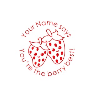 Personalized Teacher Stamps custom teacher pre-inked stamp strawberry stamp teacher stamps Custom teacher stamps teacher reward stamp