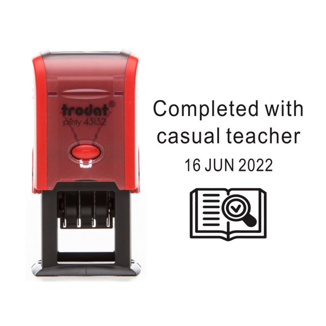 Personalized Name and Date Stamp Custom Teacher Date Stamps Etsy