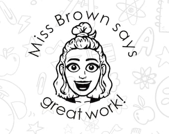 Personalized bitmoji stamps, emoji stamp, teacher bitmoji stamps, pre-inked stamp, teacher refill stamp. custom bitmoji stamps, photo stamps