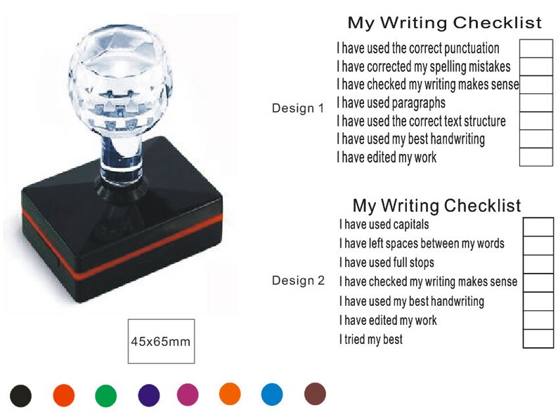 Personalized Teacher checklist Stamp Selfinking Stamp Etsy