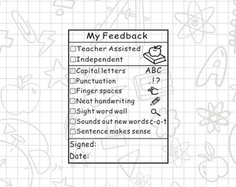 Personalisierte Lehrer Stempel selbst-Tinte Stempel, Lehrer schreiben Checkliste Stempel, Lehrer Feedback Stempel, Eltern Feedback Stempel,