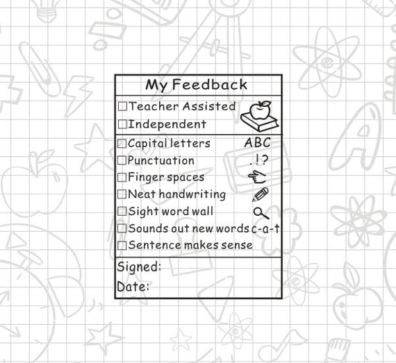 Teacher writing checklist stamp Personalized Teacher Stamp Selfinking