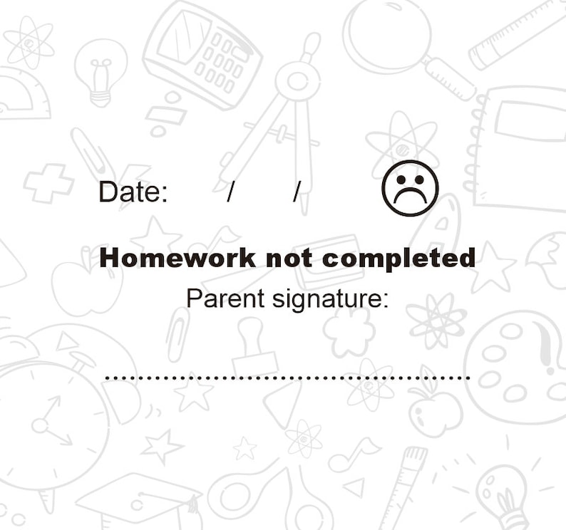 homework not completed