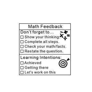 Custom math feedback stamps,Personalized Teacher Stamp pre-inked Stamp, Teacher checklist stamp,math feedback, feedback stamps