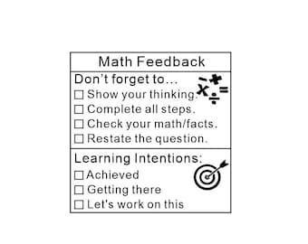 Custom math feedback stamps,Personalized Teacher Stamp pre-inked Stamp, Teacher checklist stamp,math feedback, feedback stamps